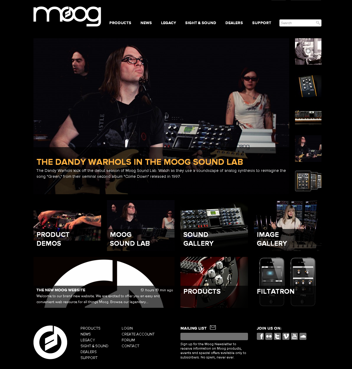 Moog website