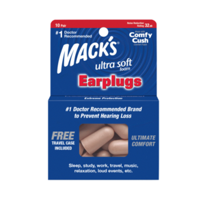 Mack's 軟質泡綿耳塞 附旅行盒（ 10 對一組）