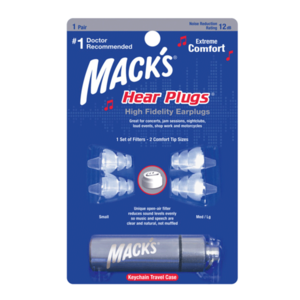 Mack's 開放式降噪高傳真耳塞 附旅行盒（一對）