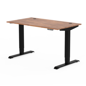 Backbone Dyback04 電動升降桌 旗艦款 黑色桌腳＋拼接木紋/黑色桌面配色